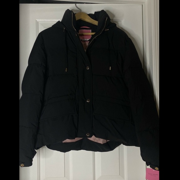 KATE SPADE New York Hooded Puffer Jacket Size L - Picture 2 of 7